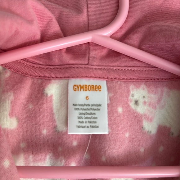 Gymboree girls fleece pink and white polar bear sweater jacket sweatshirt size 6 - Picture 3 of 8